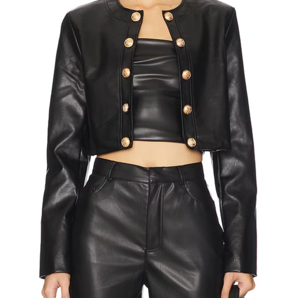 Lioness Amelie Cropped Jacket in Onyx Size small - Picture 2 of 4